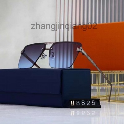 Designer Lvse Blue Metal Square Polarized Sunglasses for Men and Women