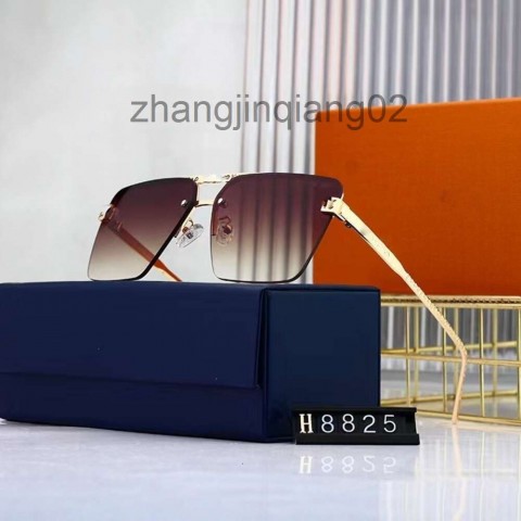 Designer Lvse Blue Metal Square Polarized Sunglasses for Men and Women