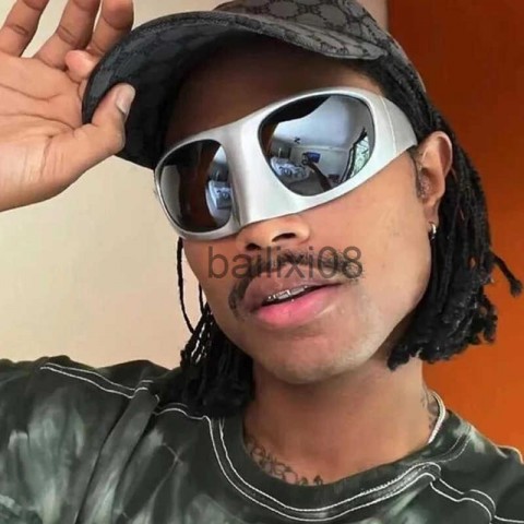 Y2K Luxury Oversized Bird Nose Mask Sunglasses for Men 2023 Trend