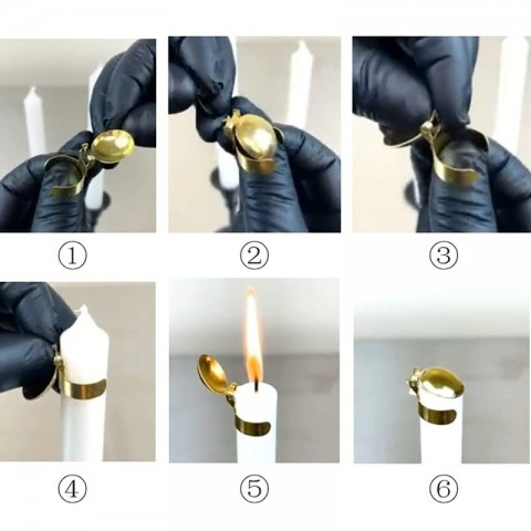 Automatic Metal Candle Snuffer & Flame Extinguisher for Safe Indoor Outdoor Use