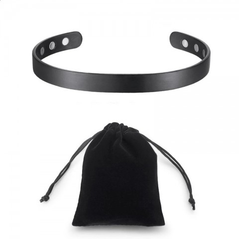OKtrendy Black Magnetic Bangle - Men's Energy Health Bracelet