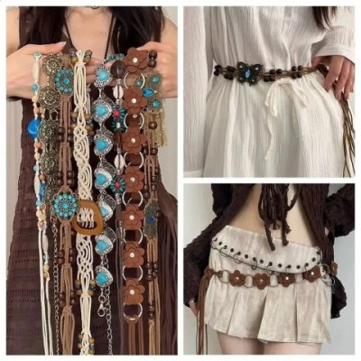 Bohemian Butterfly Tassel Waist Chain Belt for Men - Y2K Trendy Beach Accessory