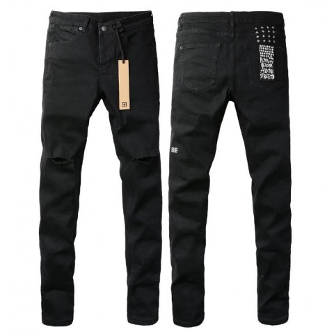 Ksubi Men's Skinny Hole Ripped Biker Jeans - Luxury Slim Fit