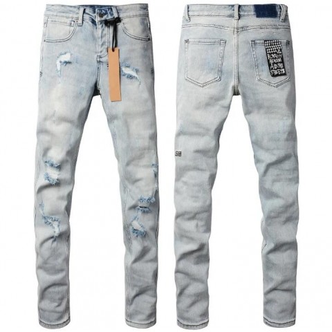 Ksubi Men's Skinny Hole Ripped Biker Jeans - Luxury Slim Fit