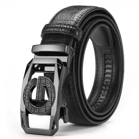 Luxury Men's Automatic Metal Alloy Buckle Belt z250227