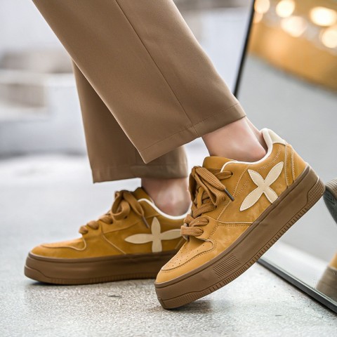 Designer Men's Board Shoes with Thick Soles - Breathable & Non-Slip Unisex Fashion Sneakers Size 35-44