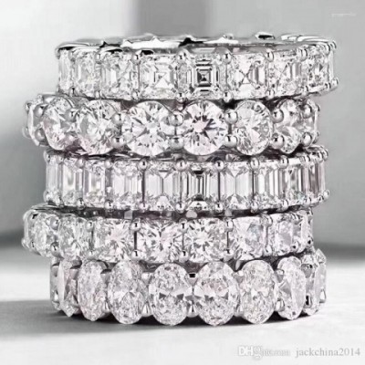 Elegant Zircon Cluster Rings for Women Men Wedding Gift