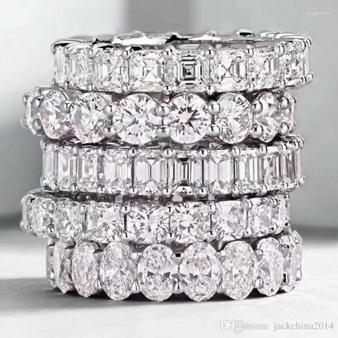 Elegant Zircon Cluster Rings for Women Men Wedding Gift