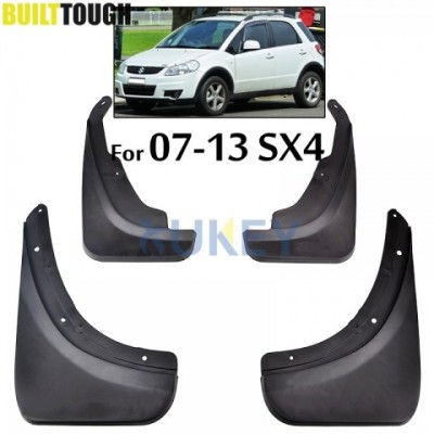 Set Molded Mud Flaps for Suzuki SX4 Hatchback 2007-2013 - Front and Rear Fender Guards