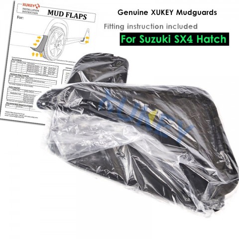 Set Molded Mud Flaps for Suzuki SX4 Hatchback 2007-2013 - Front and Rear Fender Guards