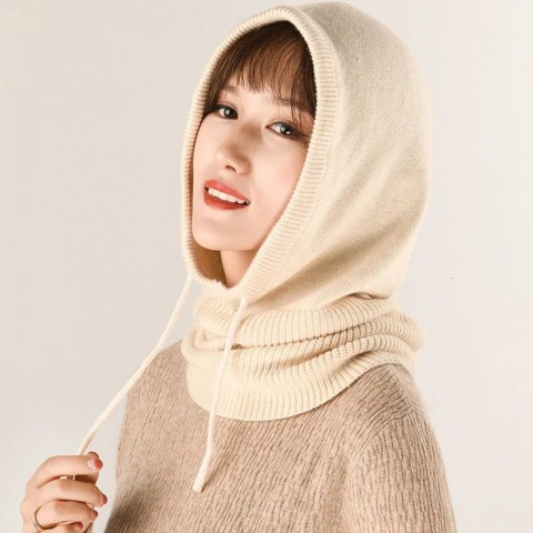 Warm Unisex Cashmere Beanie & Scarf Set for Women