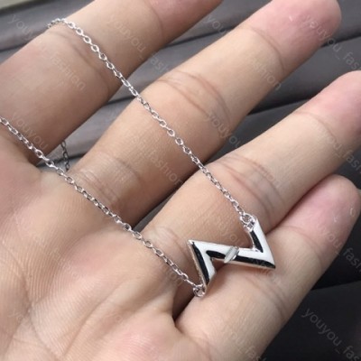 Luxury Rose Gold Pendant Necklace for Women by L - High-Quality 925 Silver with Elegant Letters Design