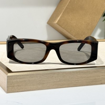 Chunky Rectangle UV400 Sunglasses - Havana Grey Mirror Lens for Men Women