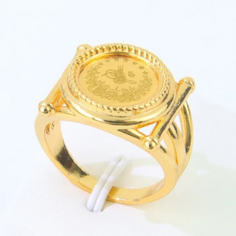 Tension Setting Dubai Gold Plated 21k Fashion Couples Wedding Rings for Women