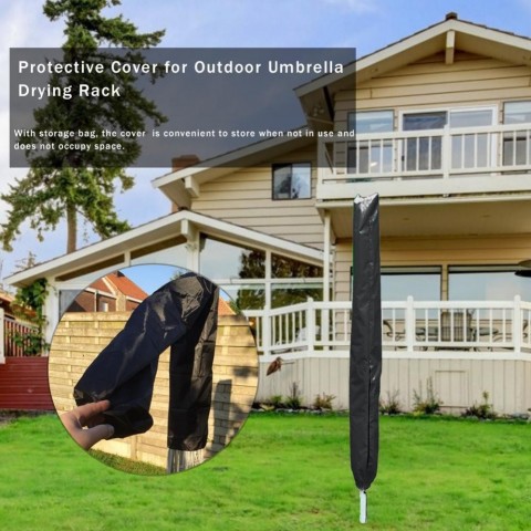 Durable 210D Oxford Cloth Outdoor Drying Rack Cover, Waterproof & Dustproof Protection
