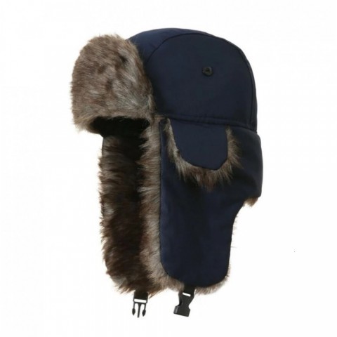 Connectyle Warm Trapper Hat with Faux Fur Ear Flaps - Men's Winter Ski Hat