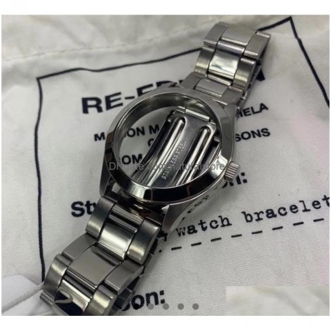 Stainless Steel Hip Hop Watch Bracelet Unisex Chain Jewelry with Lobster Clasp