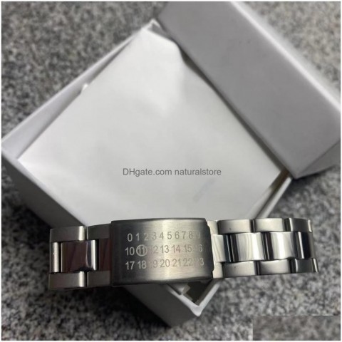 Stainless Steel Hip Hop Watch Bracelet Unisex Chain Jewelry with Lobster Clasp