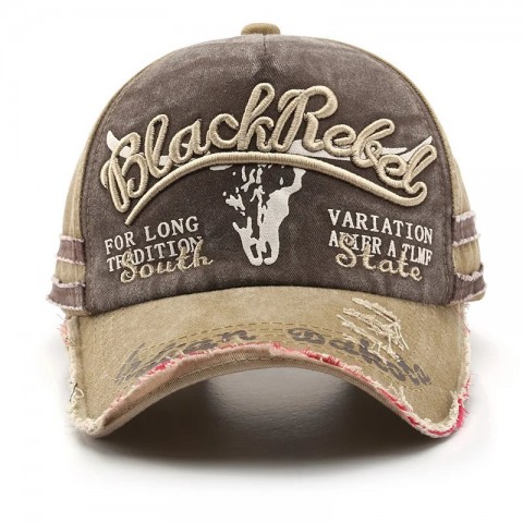 BISENMADE Unisex Vintage Denim Baseball Cap with Embroidery