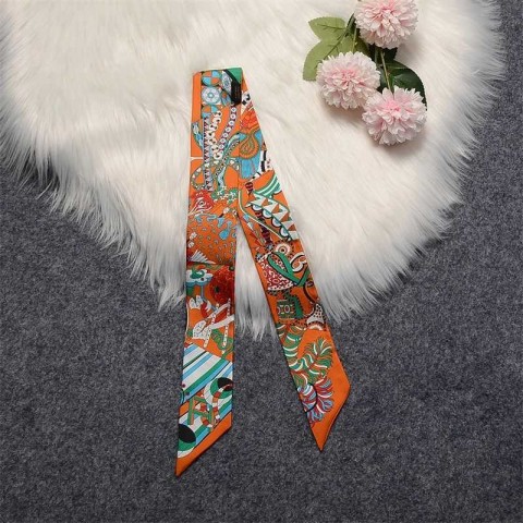 New Lavender Printed Silk Scarf for Women - Ultra Fine & Stylish W250107