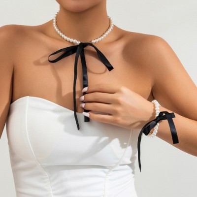 Jewelry Long Bow Collar Chain for Women