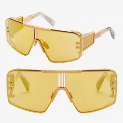 Titanium Designer Oversized Sunglasses - Gold Frame for Men & Women bps146
