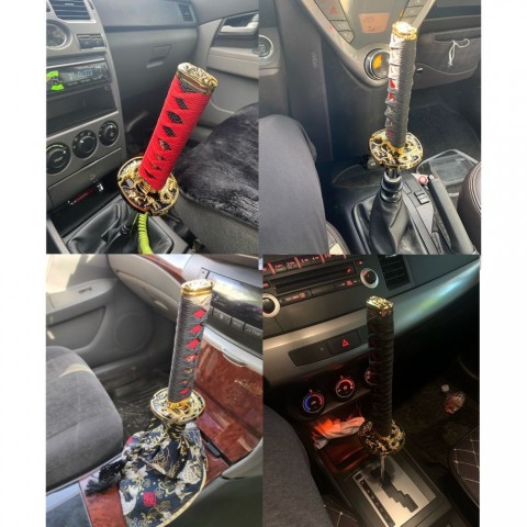Universal Samurai Katana Gear Shift Knob in Gray for Manual Transmission Vehicles