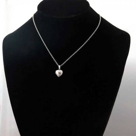 Tiny Heart Floating Locket Necklace for Women & Men by Q240525