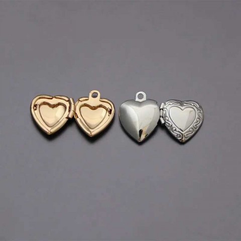 Tiny Heart Floating Locket Necklace for Women & Men by Q240525