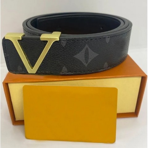 2024 High-Quality Designer Leather Belt for Women with Big Gold Buckle