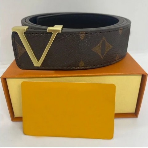 2024 High-Quality Designer Leather Belt for Women with Big Gold Buckle