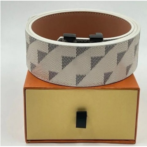 2024 High-Quality Designer Leather Belt for Women with Big Gold Buckle