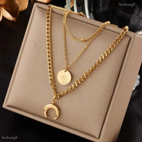 Jesus Cross 18k Gold Plated Pendant Necklace for Women