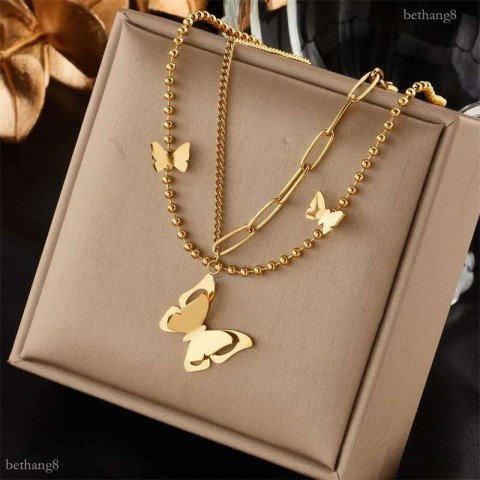 Jesus Cross 18k Gold Plated Pendant Necklace for Women