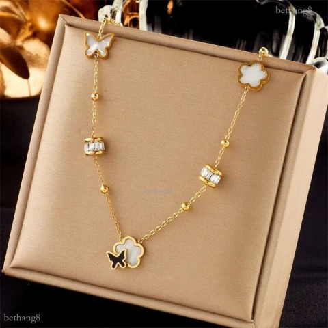 Jesus Cross 18k Gold Plated Pendant Necklace for Women