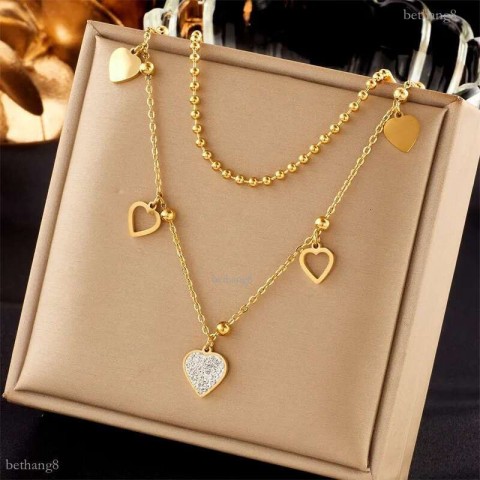 Jesus Cross 18k Gold Plated Pendant Necklace for Women