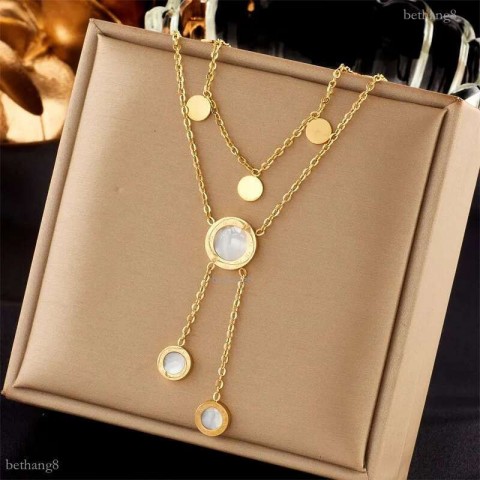 Jesus Cross 18k Gold Plated Pendant Necklace for Women