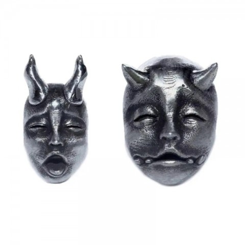 Stud Earrings for Men and Women, Retro Gothic Hip Hop Jewelry, Mix Match Punk Skull Design