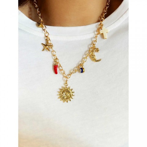 Mood Tracker Creative Stainless Steel Bow Strawberry Pendant Necklace - Women's Charm Jewel