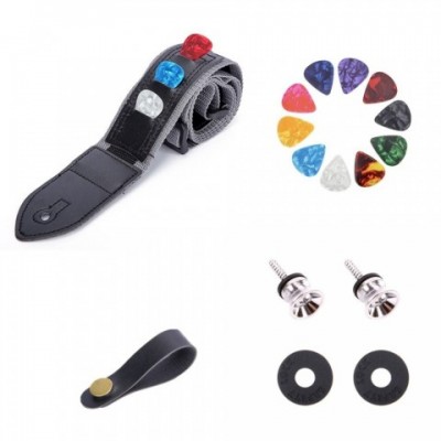 Multifunctional Soft PU Leather Ukulele Neck Strap - Adjustable Guitar Shoulder Strap Kit