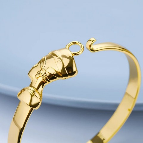 African Inspired Nefertiti Queen Bracelet for Women - Adjustable Stainless Steel Cuff Gift
