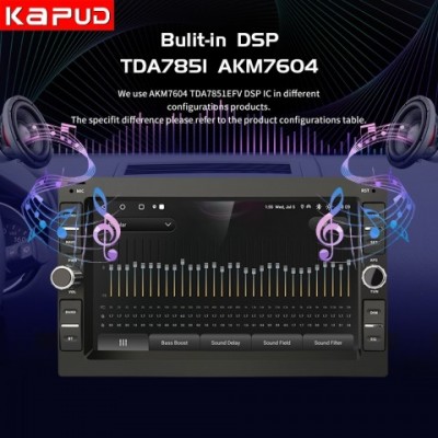 Kapud 7 Inch Android 12 Car Radio For VW Polo 9n3 Passat B5 MK4 MK5 Sharan Jetta Bora Transport T5 With CarPlay