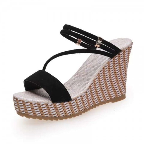 Summer Women's Gladiator Sandals with High Wedge Heels and Open Toe