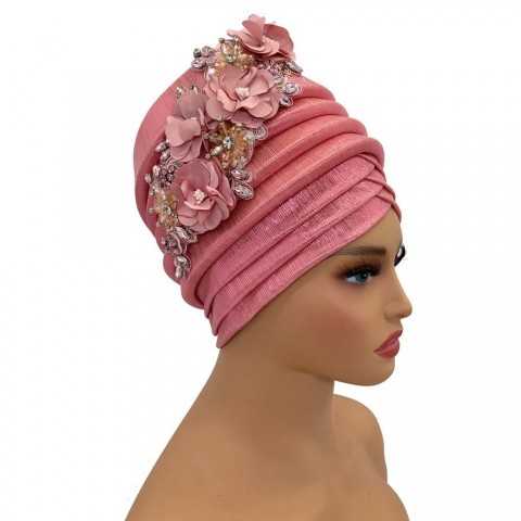 Nigerian Diamond Flower Gel Headband for Women 2024