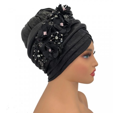Nigerian Diamond Flower Gel Headband for Women 2024