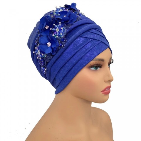 Nigerian Diamond Flower Gel Headband for Women 2024