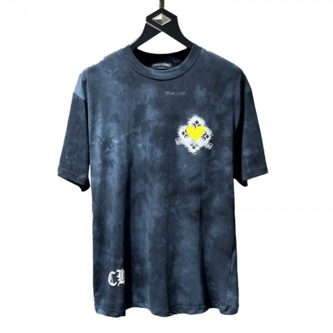 Chrome Men's Anti-Wrinkle Short Sleeve T-Shirt with Horseshoe Sanskrit Cross Design