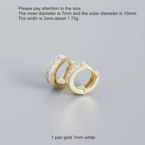 925 Sterling Silver Stud Earrings with Blue Green Zircon for Women and Girls