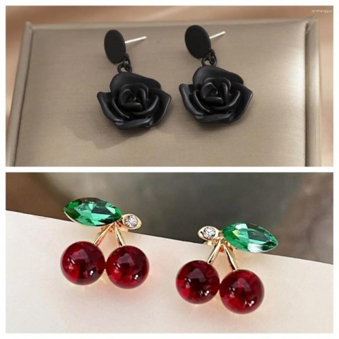 Stud Earrings for Men and Women, Retro Gothic Hip Hop Jewelry, Mix Match Punk Skull Design
