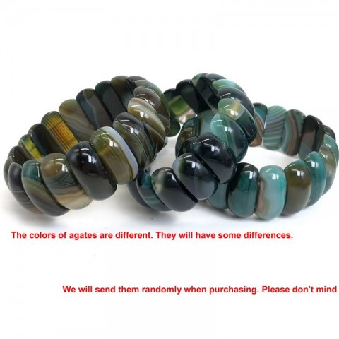 Natural Botswana Agate & Red Blue Sardonyx Gemstone Bracelet for Women | Eye-Catching Jewelry Gift
